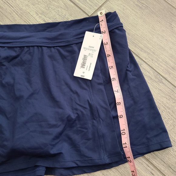 Liz Claiborne women's swim bottom skirt navy blue size 12 NWT - Picture 9 of 13